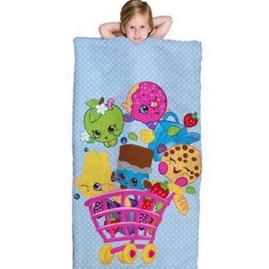Shopkins Blue Sleeping Slumber Sleep Bag Blanket Sleeping Bag